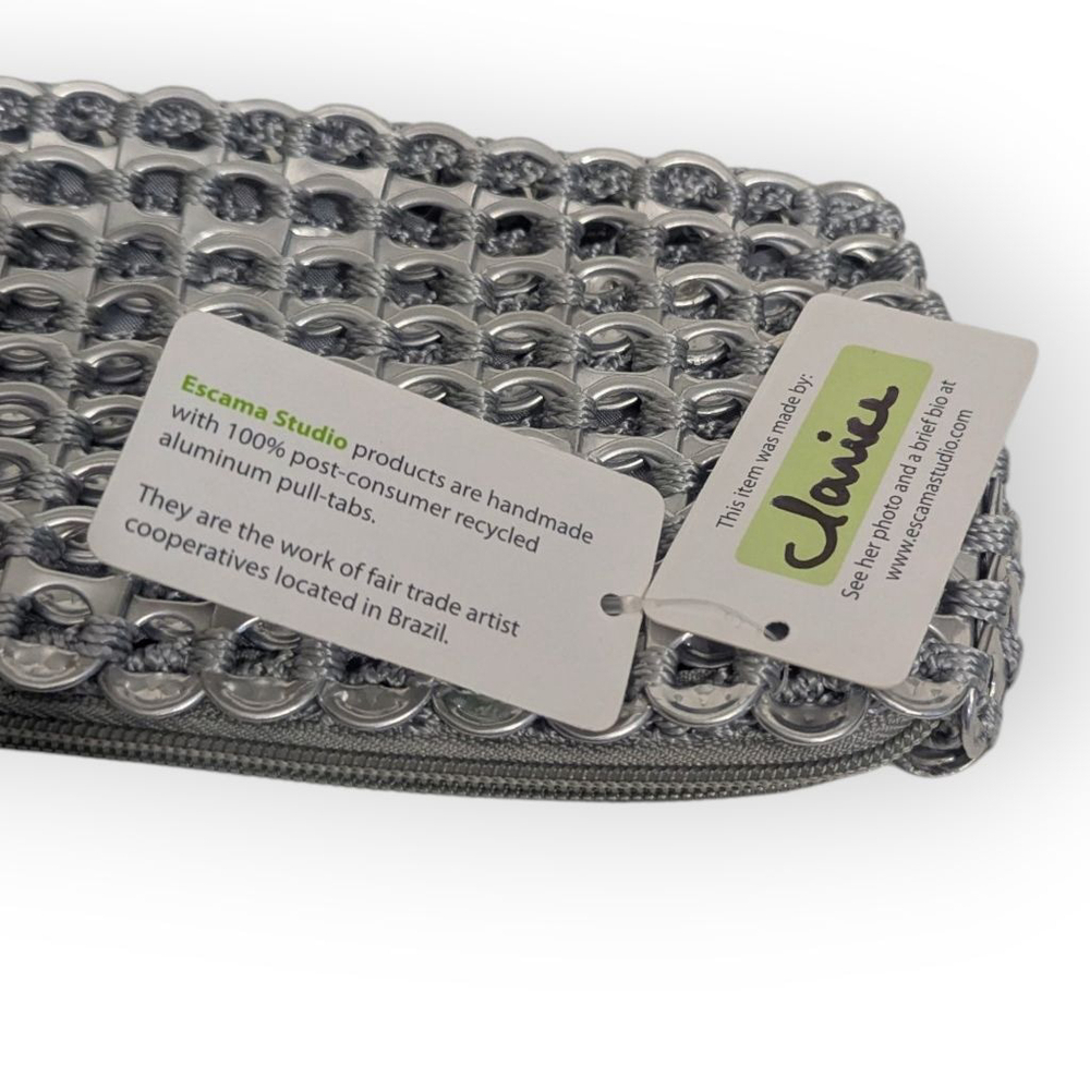 Escama Studio Recycled Aluminum Pull Tab Clutch Wallet NWT - Picture 5 of 8